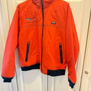 Lands' End Orange and Navy Jacket